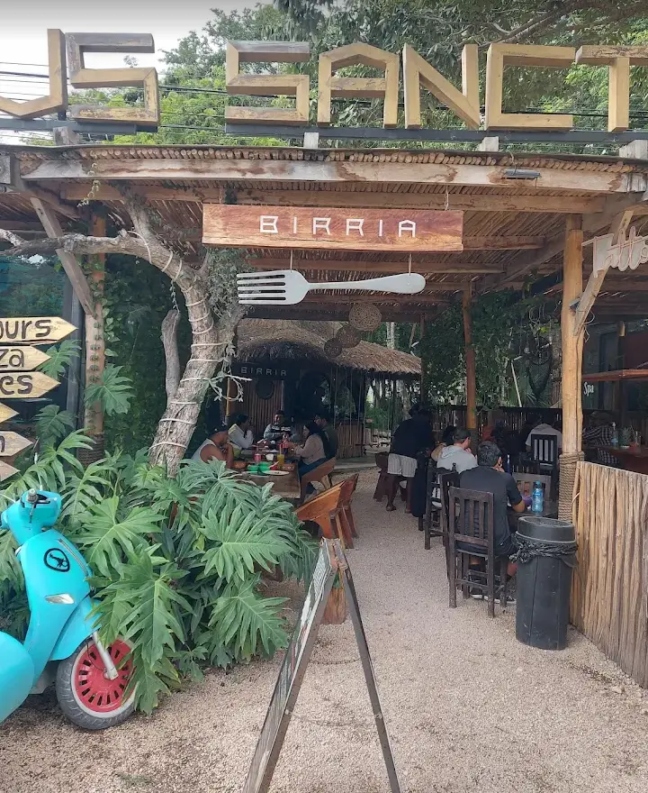 Lamb birria tacos for breakfast in Tulum