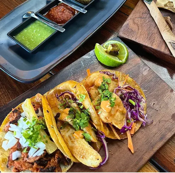 Tacos and drinks at La Taquería in Tulum