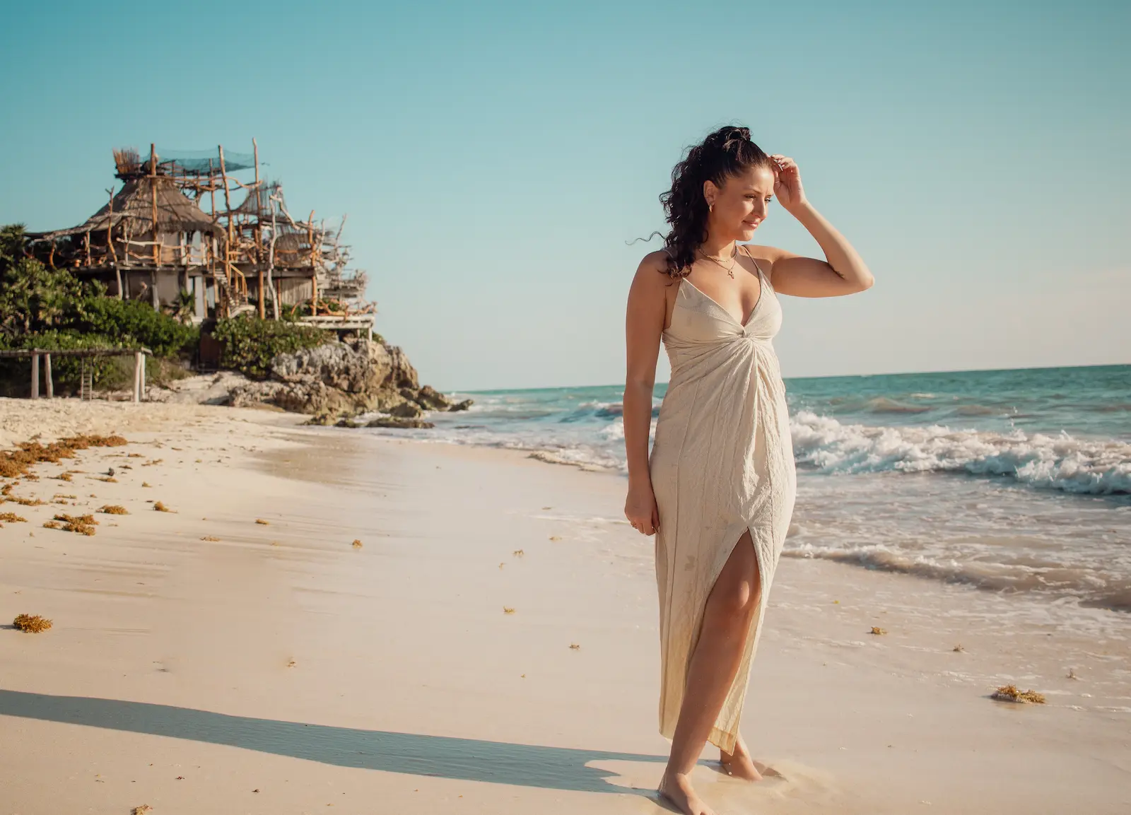 Azulik public beach entrance near SFER IK Museum