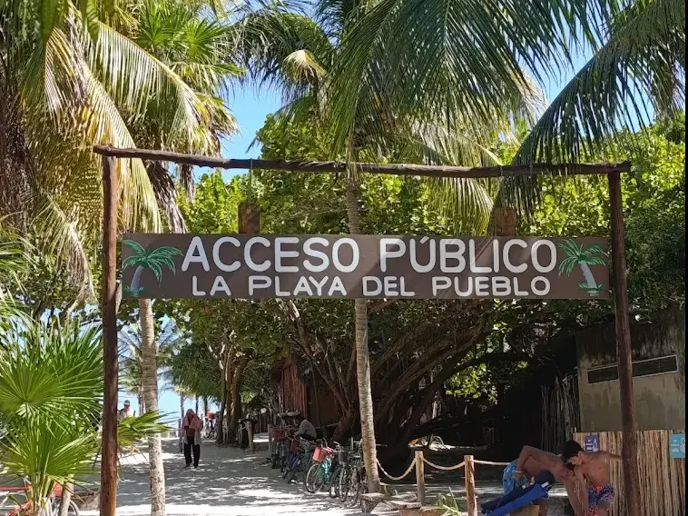 New public beach entrance in Tulum Hotel Zone