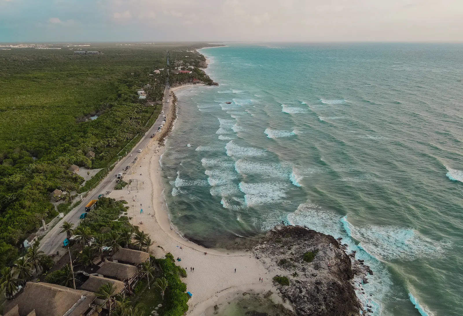 Playa Punta Piedra public beach in Tulum